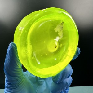 Fluorescent yellow gemstone material Yellow luag can be processed